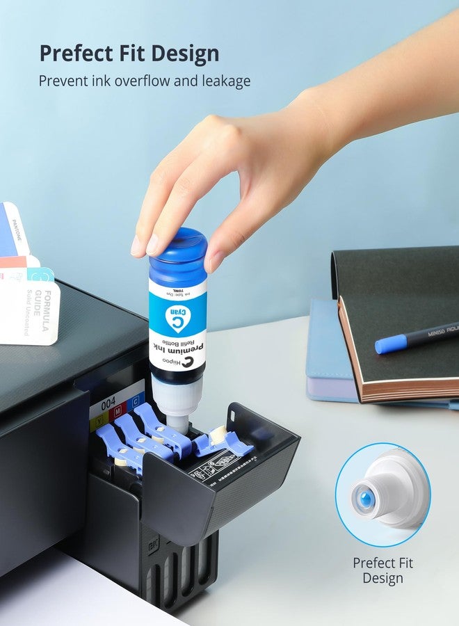 Hiipoo Compatible 522 (Not for Sublimation) High Capacity Refill Ink Bottle Replacement for EcoTank ET-2720 ET-2760 ET-2800 ET-4800 ET-2803 ET-2750 ET-3750 ET-4750 ET-3760 ET-4760 ET-2700 Printer - Image 4